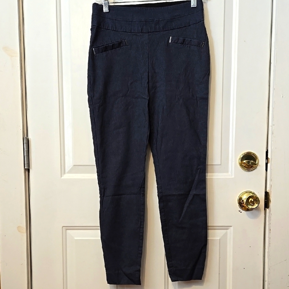 Maurices, Pants, Jeggings, Faux Pockets, Grey, Blue, Stretch,  Small Reg